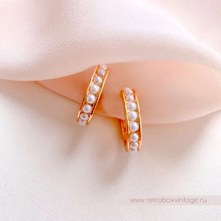 TALBOTS Серьги-конго "Жемчужные кольца"