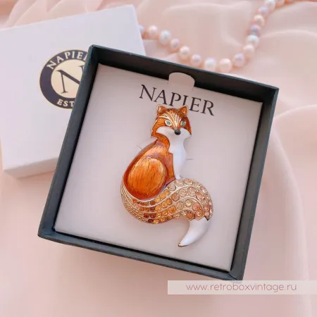 NAPIER Брошь "Рыжая лиса"