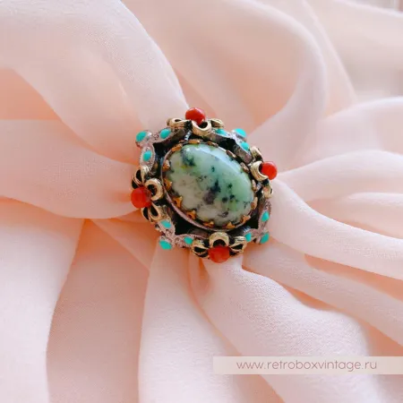 SWEET ROMANCE Кольцо «Мохаве с натуральной бирюзой»