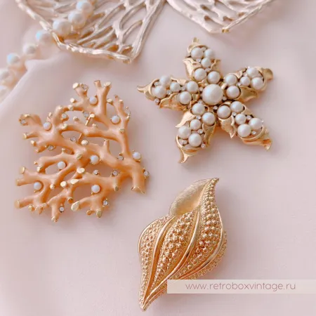 ST.JOHN Брошь «Кораллы»