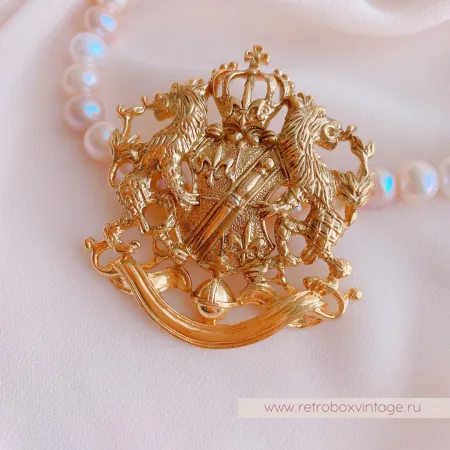 JOAN RIVERS Брошь «Фамильный герб со львами»