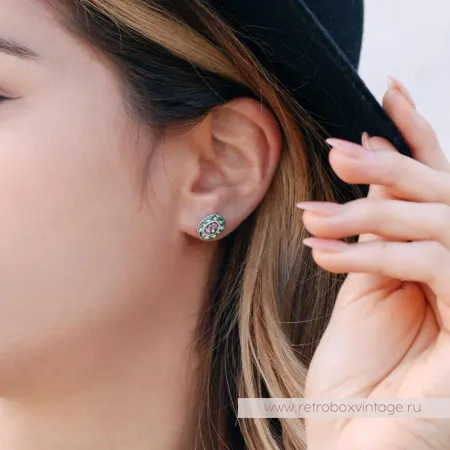 SWEET ROMANCE Серьги-трио «Ренессанс» (3 пары в комплекте)