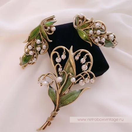 SWEET ROMANCE Заколка-автомат «Жемчужные ландыши»