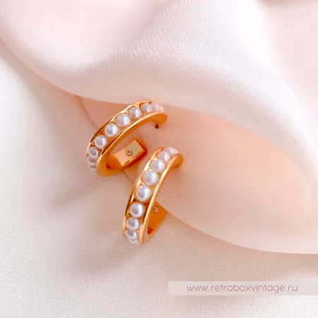 TALBOTS Серьги-конго "Жемчужные кольца"