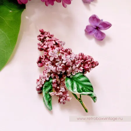MFA Брошь «Нежная пурпурная сирень» Музейная коллекция