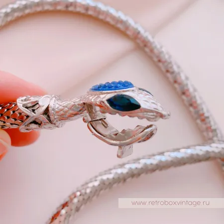 WHITING AND DAVIS Ожерелье-пояс «Серебристая змейка»