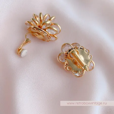 SWAROVSKI Клипсы с безелями «Кубышки»