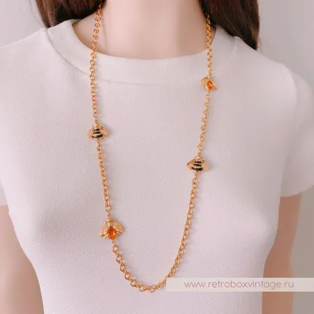 JOAN RIVERS Ожерелье «Сладость меда с пчелками»