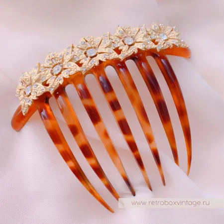 KIRKS FOLLY Гребень для волос «Золотые цветы»