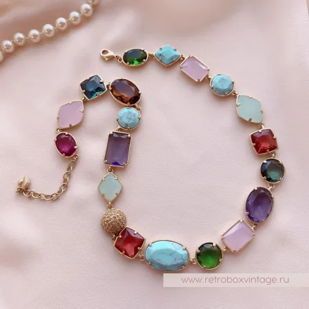 CAROLEE Ожерелье «Морские камушки-самоцветы»