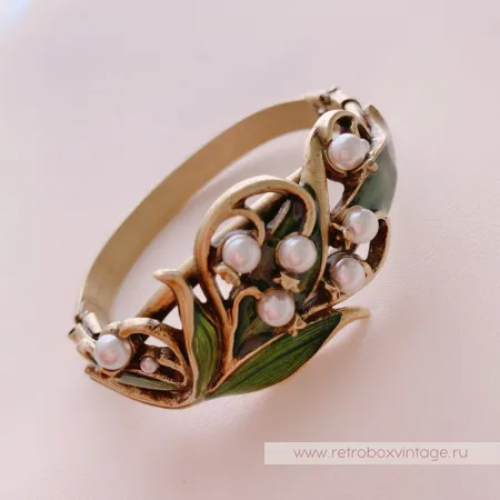 SWEET ROMANCE Браслет-каф «Жемчужные ландыши»