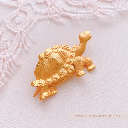 JJ / JONET JEWELRY Брошь "Золотая черепаха"