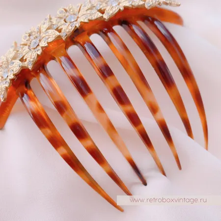 KIRKS FOLLY Гребень для волос «Золотые цветы»