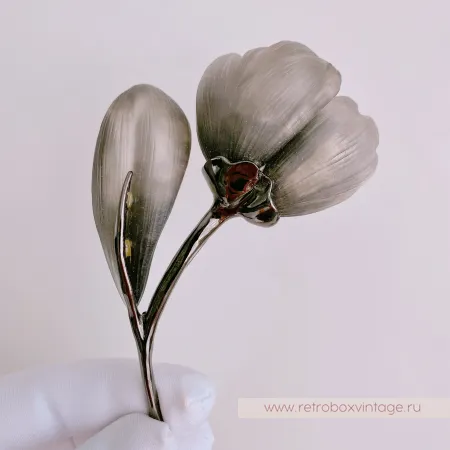 ALEXIS BITTAR Брошь "Пепельный тюльпан" Эксклюзив