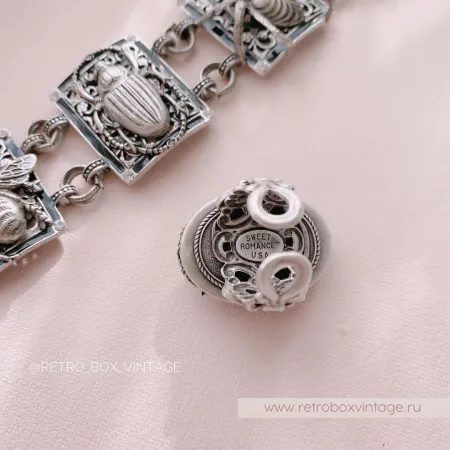 SWEET ROMANCE Кольцо «Скарабей: серебро»