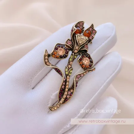 HEIDI DAUS Брошь «Кристальный ирис»