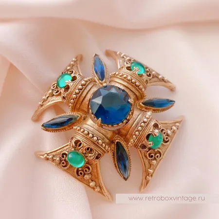 FLORENZA Брошь-кулон «Мальтийский крест»