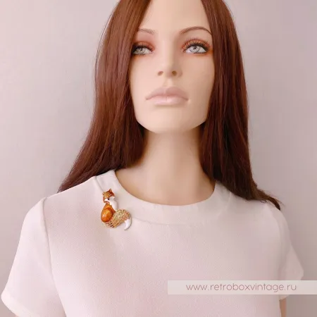 NAPIER Брошь "Рыжая лиса"