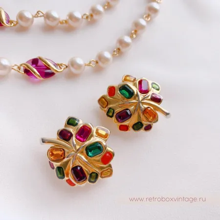 JOAN RIVERS Клипсы «Цветные листочки»