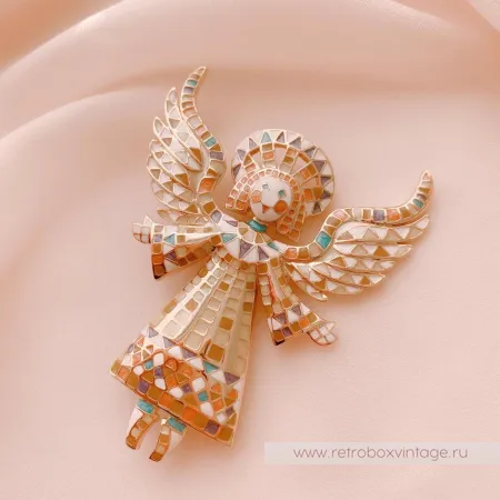 BOB MACKIE Брошь «Мозаичный ангел-хранитель»