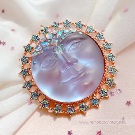 KIRKS FOLLY Брошь-кулон «Лавандовая императрица-луна»