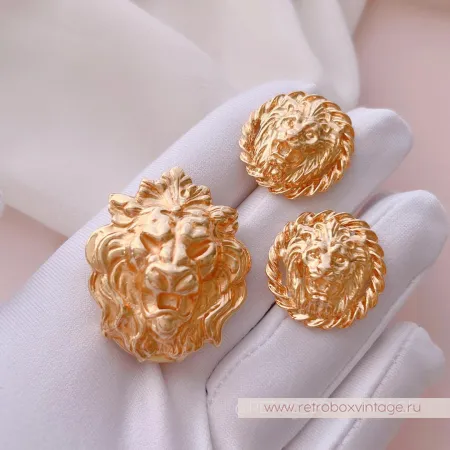 ANNE KLEIN Клип для платка «Король-лев»