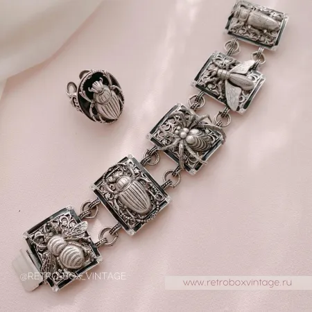 SWEET ROMANCE Кольцо «Скарабей: серебро»