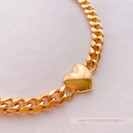 UVELINA Ожерелье-цепь "Золотое сердце"