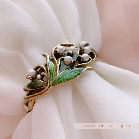 SWEET ROMANCE Браслет-каф «Жемчужные ландыши»