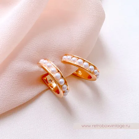 TALBOTS Серьги-конго "Жемчужные кольца"