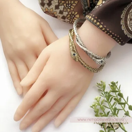 SWEET ROMANCE Браслет-обруч «Змея-хранительница: серебро»