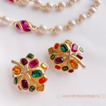 JOAN RIVERS Клипсы «Цветные листочки»