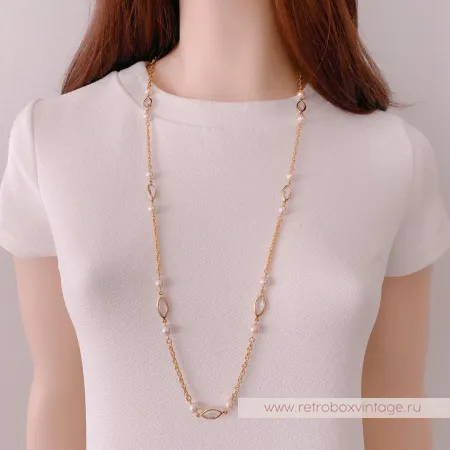 TRIFARI Комплект «Жемчужный: ожерелье и клипсы»