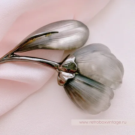 ALEXIS BITTAR Брошь "Пепельный тюльпан" Эксклюзив