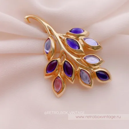 TRIFARI Брошь «Фиолетовая веточка»