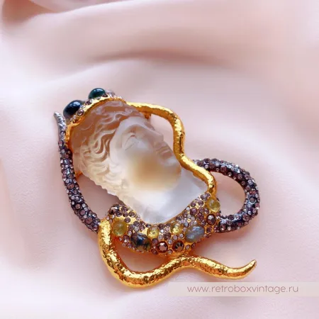 ALEXIS BITTAR Брошь «Медуза камея»