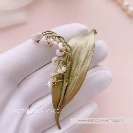 MICHAEL MICHAUD Брошь «Трепещущий майский ландыш»