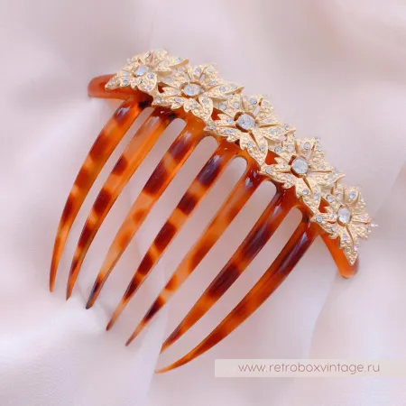 KIRKS FOLLY Гребень для волос «Золотые цветы»