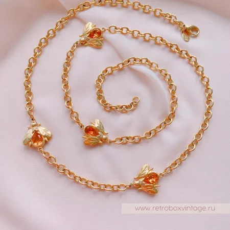 JOAN RIVERS Ожерелье «Сладость меда с пчелками»