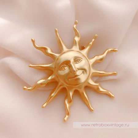 ANNE KLEIN Брошь «Золотое солнце»