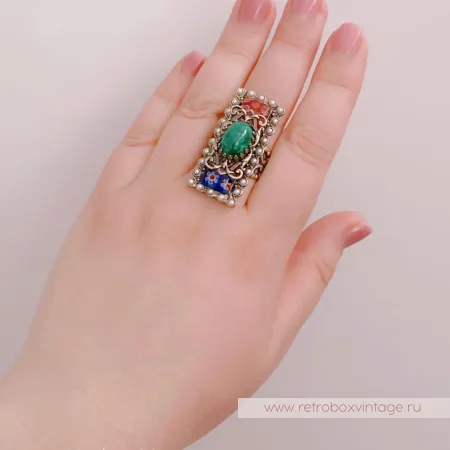 SWEET ROMANCE Кольцо «Цветущий луг: красные»