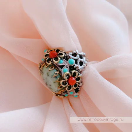 SWEET ROMANCE Кольцо «Мохаве с натуральной бирюзой»