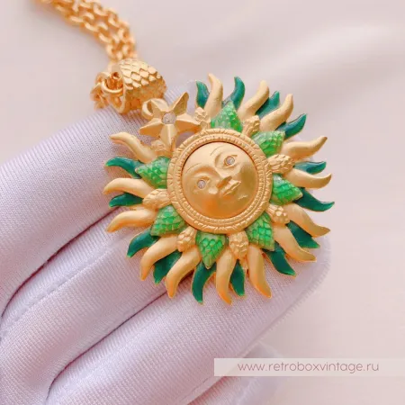 BOB MACKIE Кулон на цепочке «Лесное солнце любви»