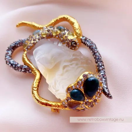 ALEXIS BITTAR Брошь «Медуза камея»