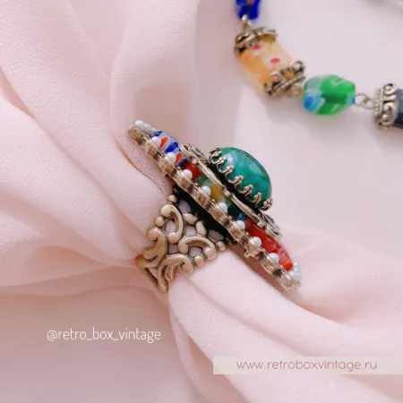 SWEET ROMANCE Кольцо «Цветущий луг: красные»