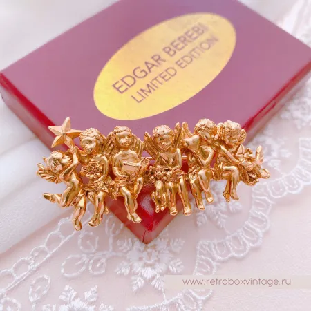 EDGAR BEREBI Брошь «Ангелы любви: золото»