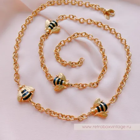 JOAN RIVERS Ожерелье «Сладость меда с пчелками»
