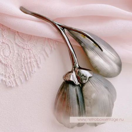 ALEXIS BITTAR Брошь "Пепельный тюльпан" Эксклюзив