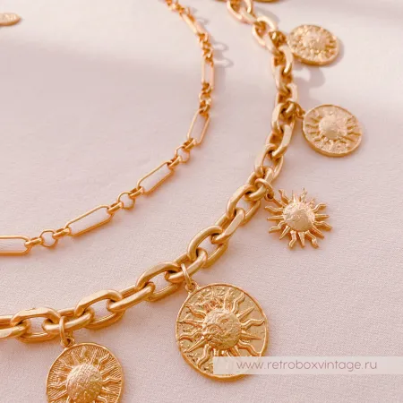 ZARA Комплект цепей "Золотые боги Солнца"
