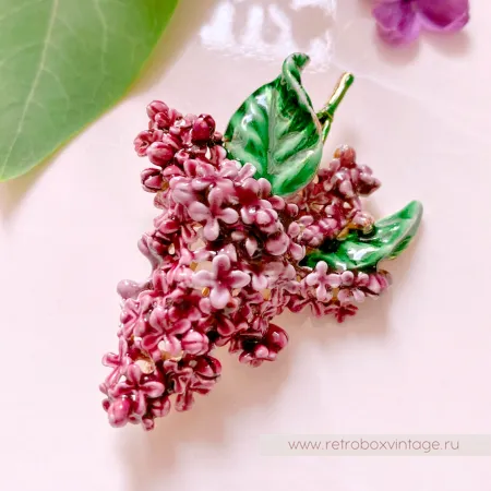 MFA Брошь «Нежная пурпурная сирень» Музейная коллекция